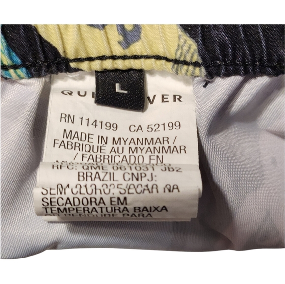 QUIKSILVER VACANCY VOLLEY 16" SWIM SHORTS BLACK SIZE LARGE - Picture 8 of 10